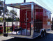 Concession Trailer 8.5'x20' BBQ Smoker Catering Event (Red)