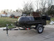 Smoker Trailer Pull Behind Wood 59"x 29" Charcoal Pit Wood Cage BBQ Cooker - SLE Equipment - 1