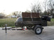 Smoker Trailer Wood 59" x 29" Charcoal Pit Wood Cage BBQ Cooker Front Angle