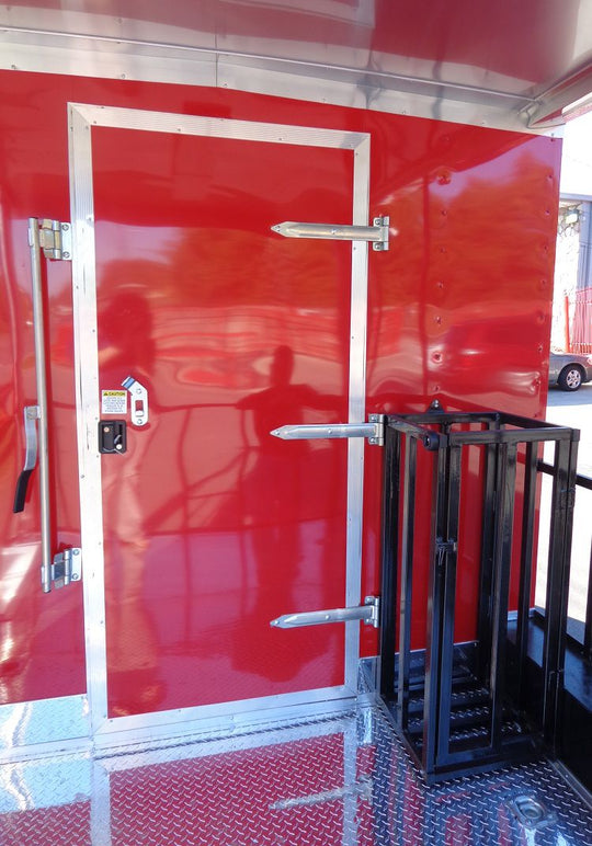 Concession Trailer 8.5'x20' BBQ Smoker Catering Event (Red)