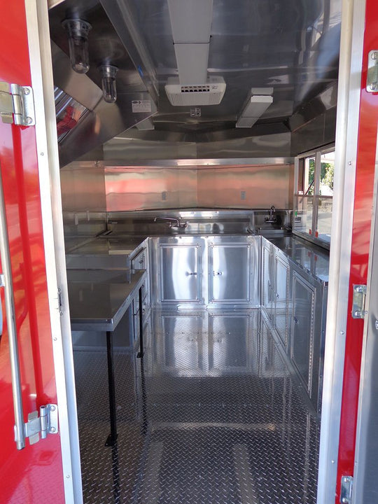 Concession Trailer 8.5'x20' BBQ Smoker Catering Event (Red)