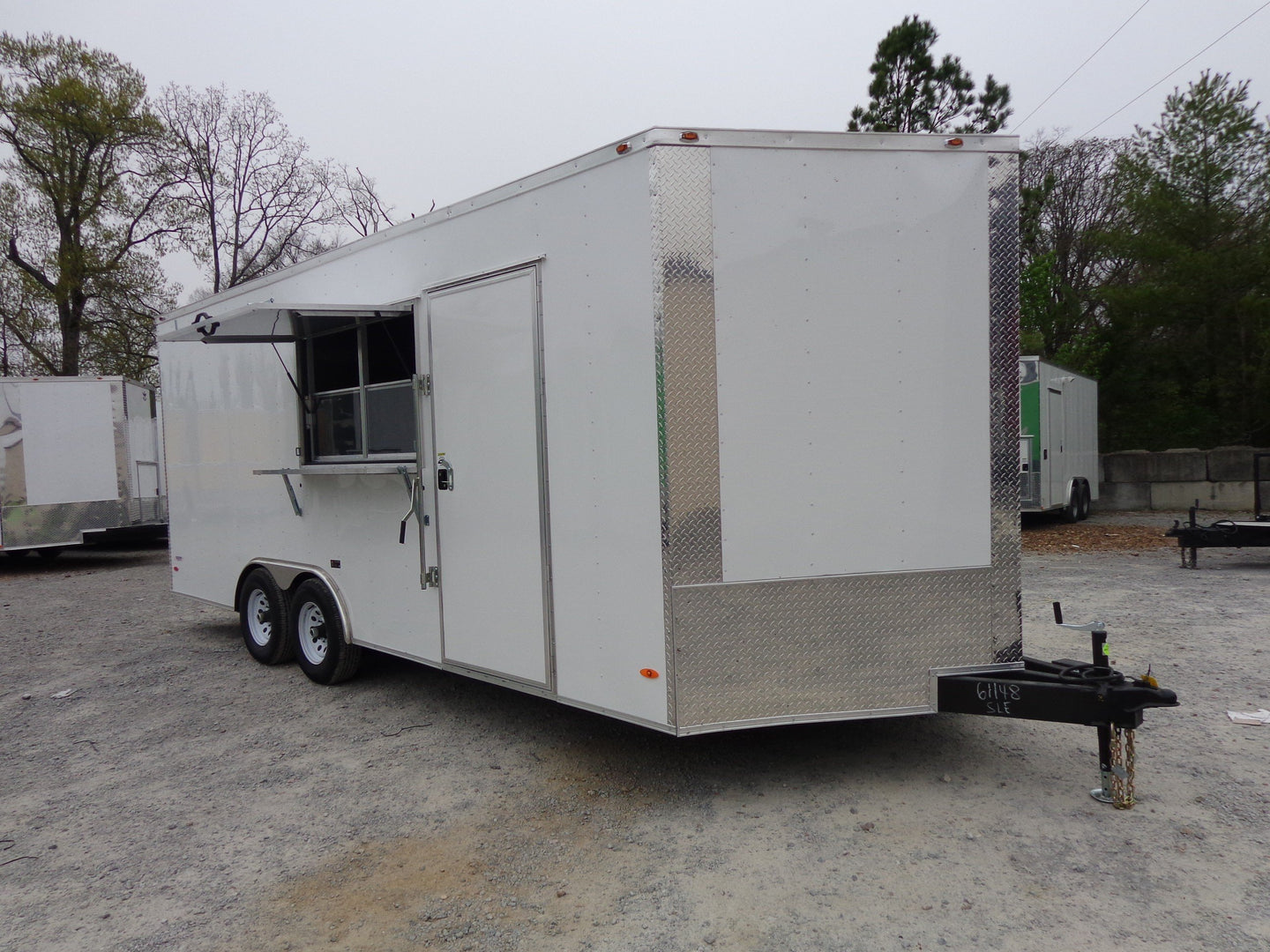 White 8.5x20 Food Catering Concession Food Trailer