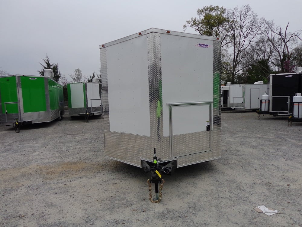 White 8.5x20 Food Catering Concession Food Trailer