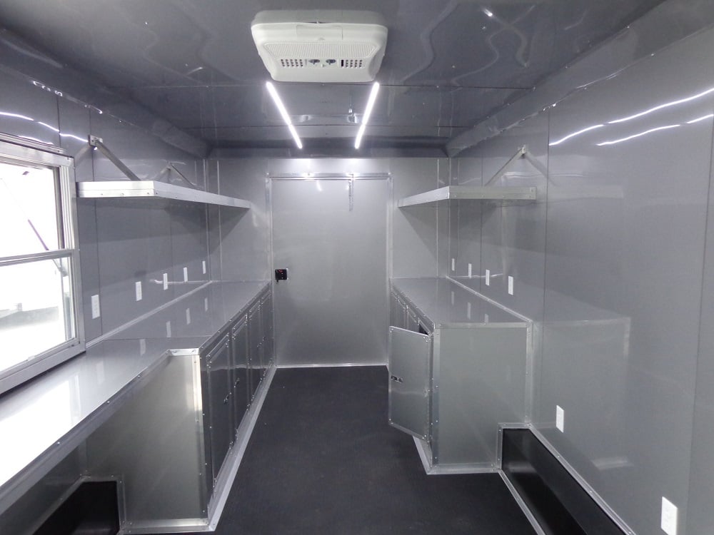 White 8.5x20 Food Catering Concession Food Trailer