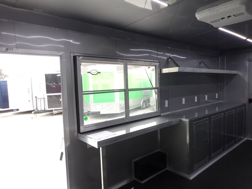 White 8.5x20 Food Catering Concession Food Trailer