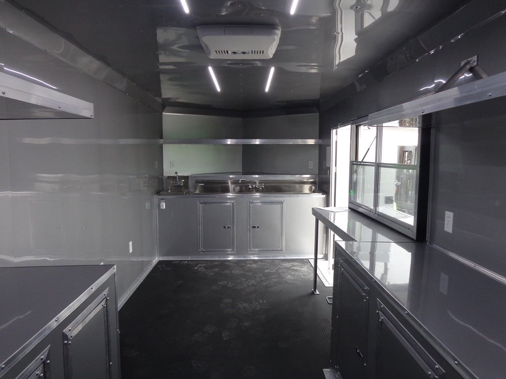 White 8.5x20 Food Catering Concession Food Trailer