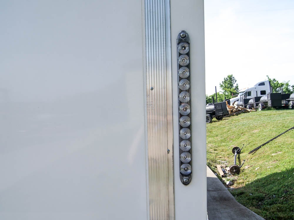 7x20 Enclosed Trailer White - Silver ATP Barn Door (2) 3500lb Axles