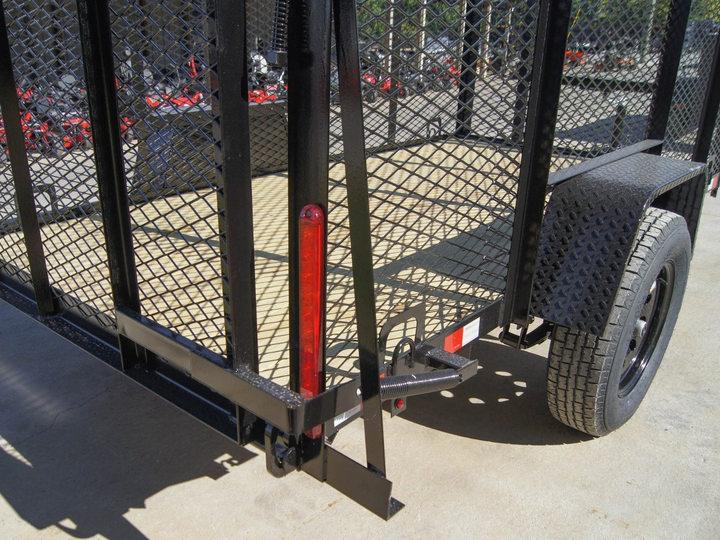 5x10 Straight Deck Utility Trailer 4ft Mesh Sides 3500lb