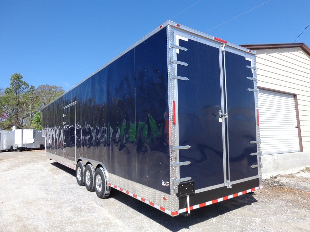 Indigo Blue 8.5x45 Enclosed Gooseneck Trailer