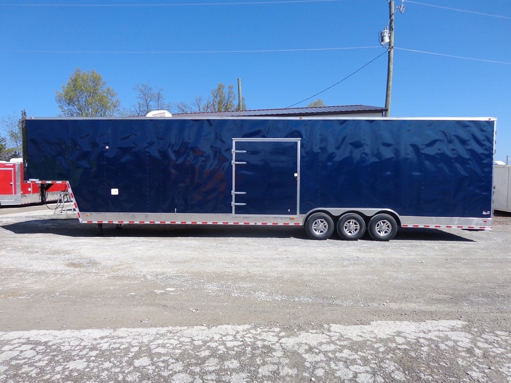 Indigo Blue 8.5x45 Enclosed Gooseneck Trailer