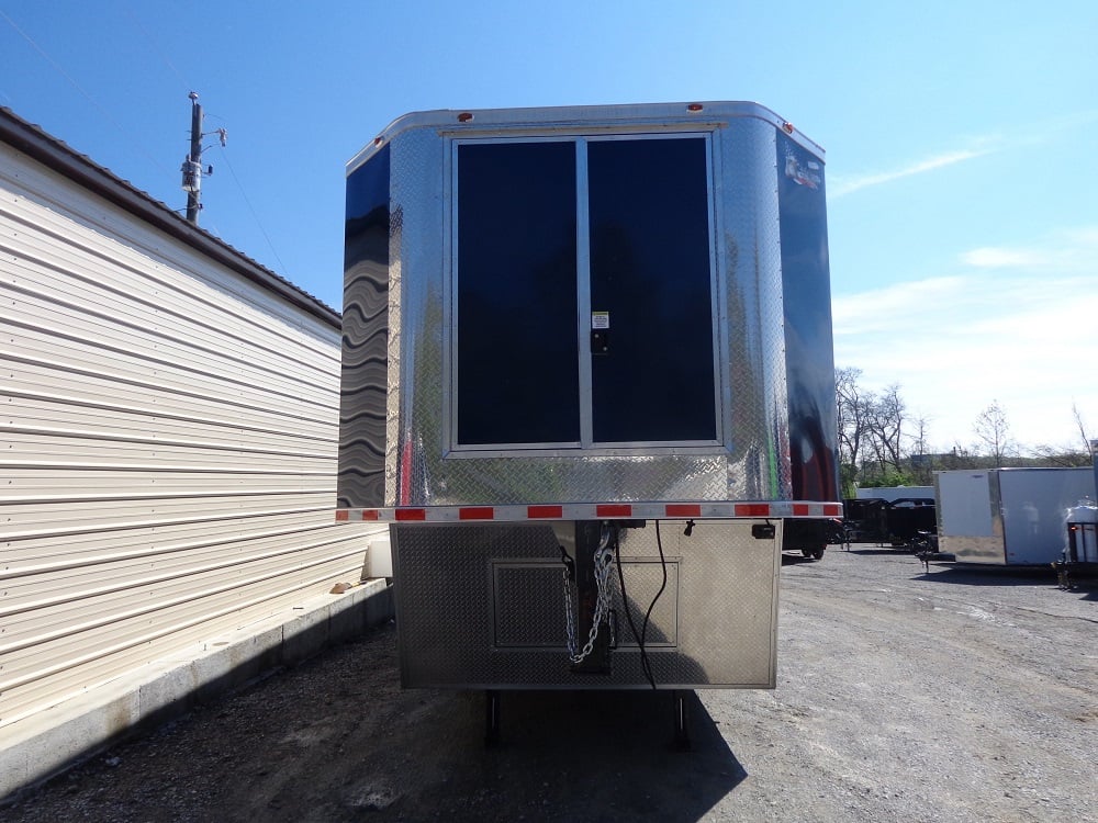 Indigo Blue 8.5x45 Enclosed Gooseneck Trailer