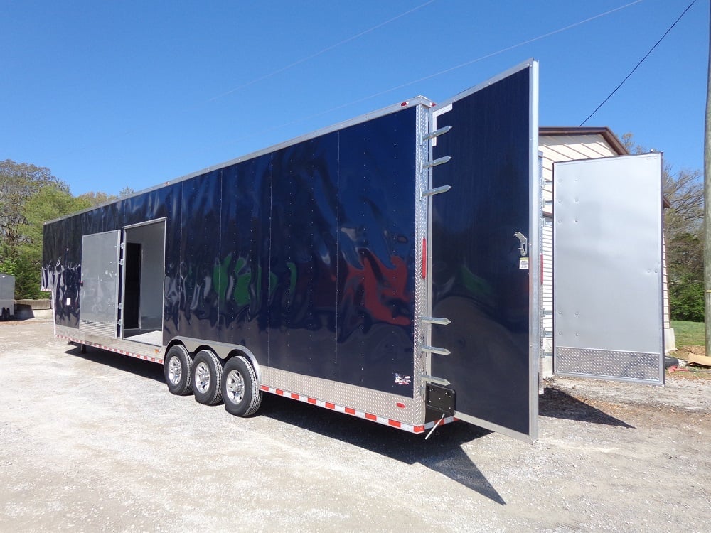 Indigo Blue 8.5x45 Enclosed Gooseneck Trailer