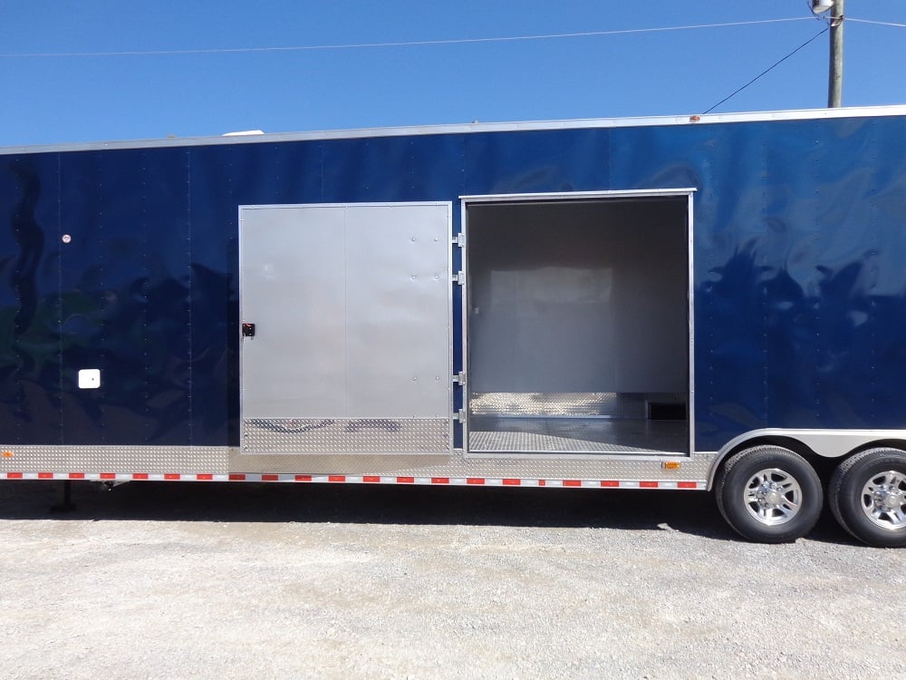 Indigo Blue 8.5x45 Enclosed Gooseneck Trailer