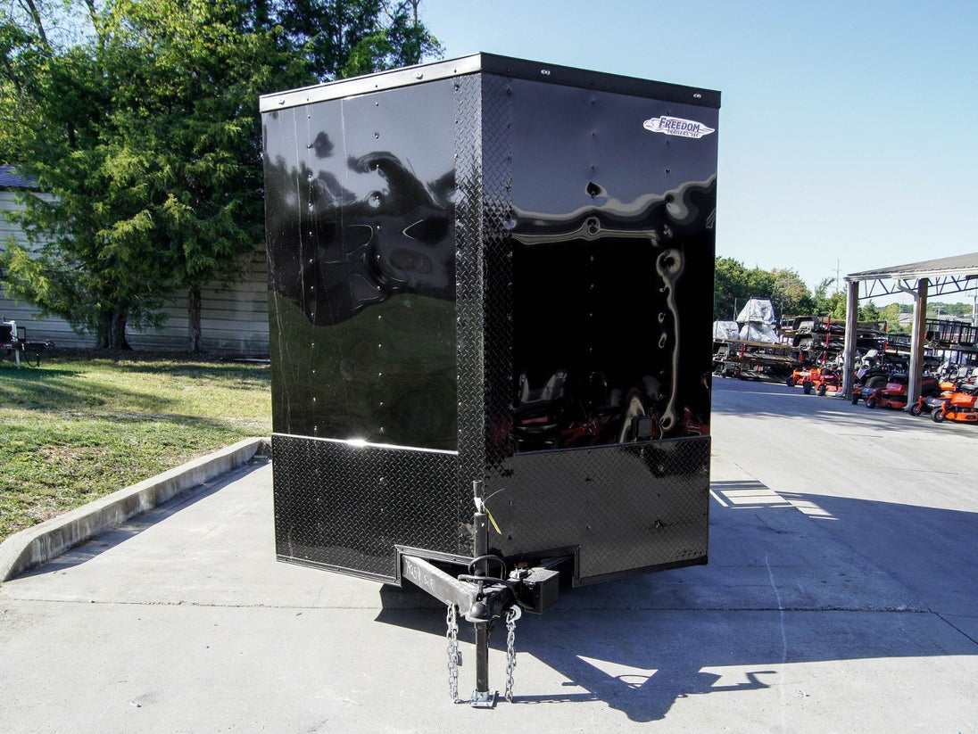 7x12 Black Concession Porch Trailer Food Serving Merchandising