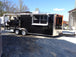 8.5' x 20' Black Porch Style Concession Trailer w Appliances