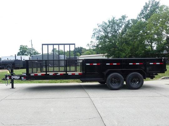 7x20 Hybrid Utility Dump Trailer 2ft Sides with Box (2) 7K Axles