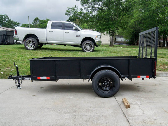 5x10 Utility Trailer with 18in Metal Sides 3500lb Axle