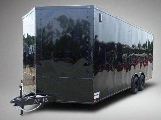 8.5x20 Black V - Nose Enclosed Trailer with Blackout Pkg (2) 5,200lb Axles - SLE Equipment - 1