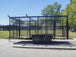 7x16 Tandem Straight Deck Utility Trailer with 6ft Mesh Sides and Ladder Racks