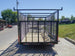 7x16 Tandem Straight Deck Utility Trailer with 6ft Mesh Sides and Ladder Racks