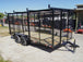 7x16 Tandem Straight Deck Utility Trailer with 6ft Mesh Sides and Ladder Racks