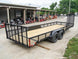6.4x20 Utility Trailer with Side Gate and 18" Mesh (2) 3,500lb Axles - SLE Equipment - 7