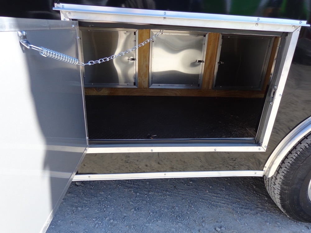 8.5' x 22' Black Flat Nose Concession Trailer