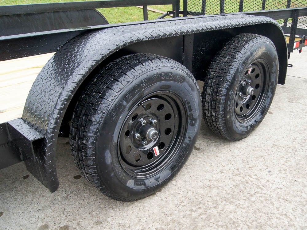 6.4' x 16' Straight Deck Utility Trailer (2) 3500lb Axles