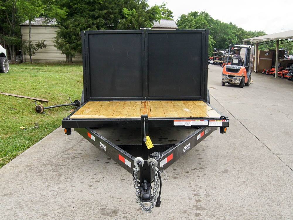 7x16 Hybrid Dump Trailer with 4-ft Sides (2) 6K Axles and Deck