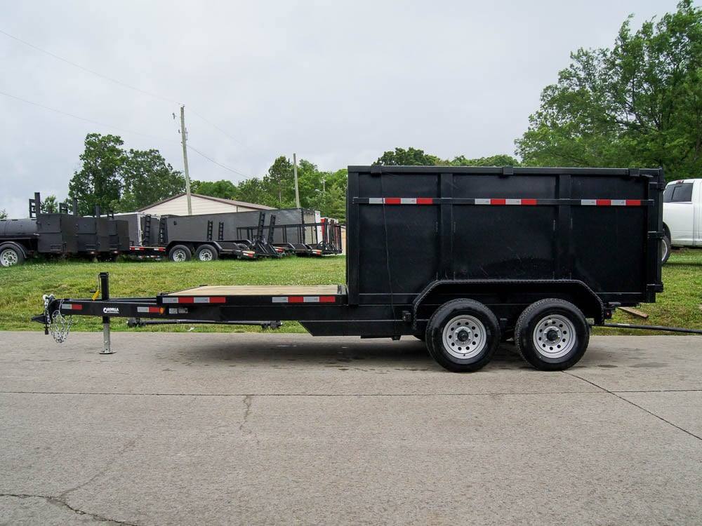 7x16 Hybrid Dump Trailer with 4-ft Sides (2) 6K Axles and Deck