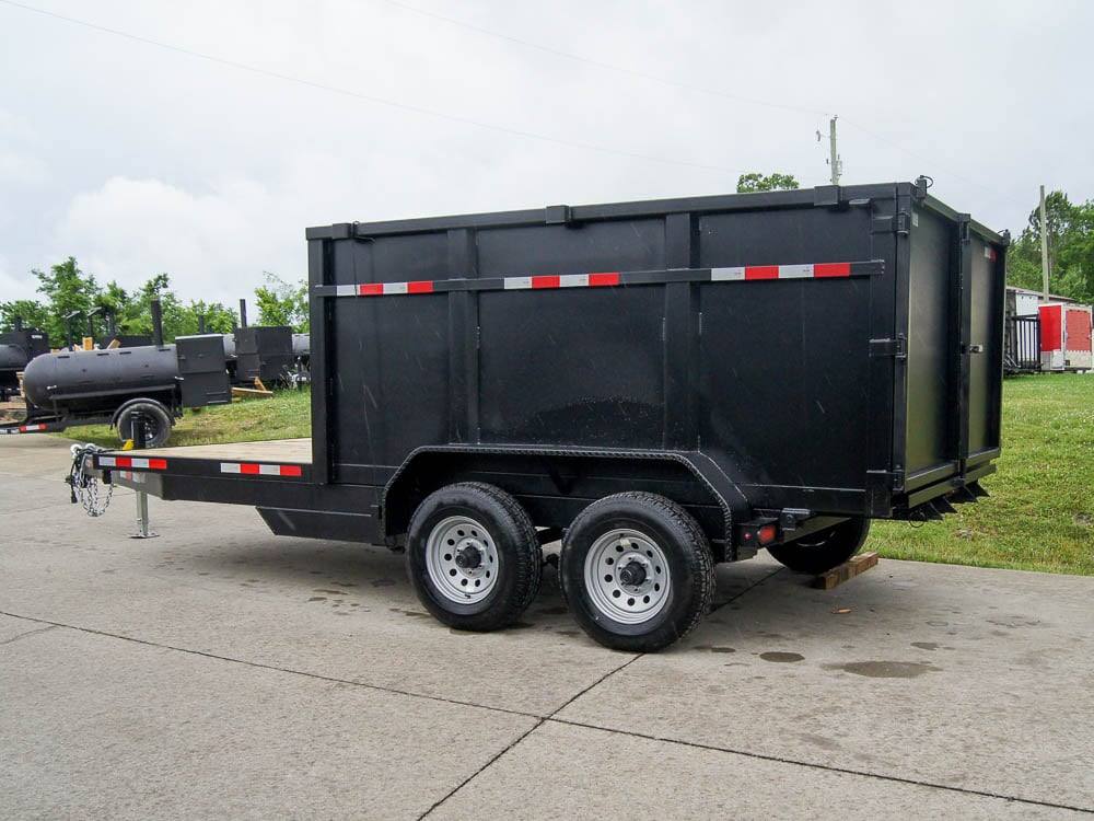 7x16 Hybrid Dump Trailer with 4-ft Sides (2) 6K Axles and Deck