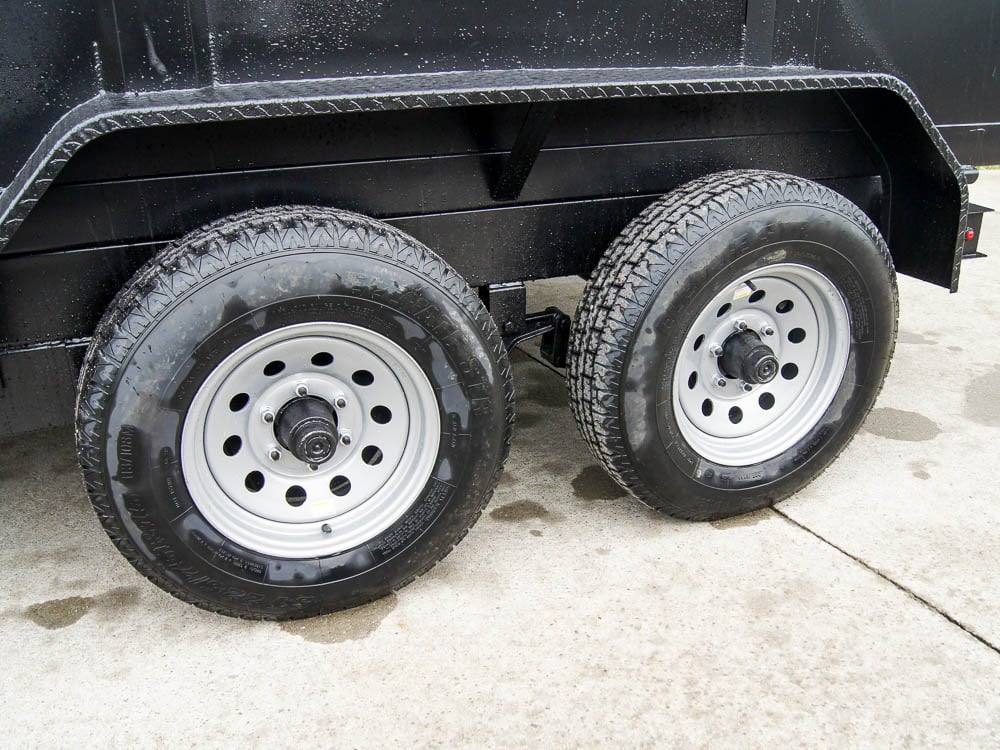 7x16 Hybrid Dump Trailer with 4-ft Sides (2) 6K Axles and Deck