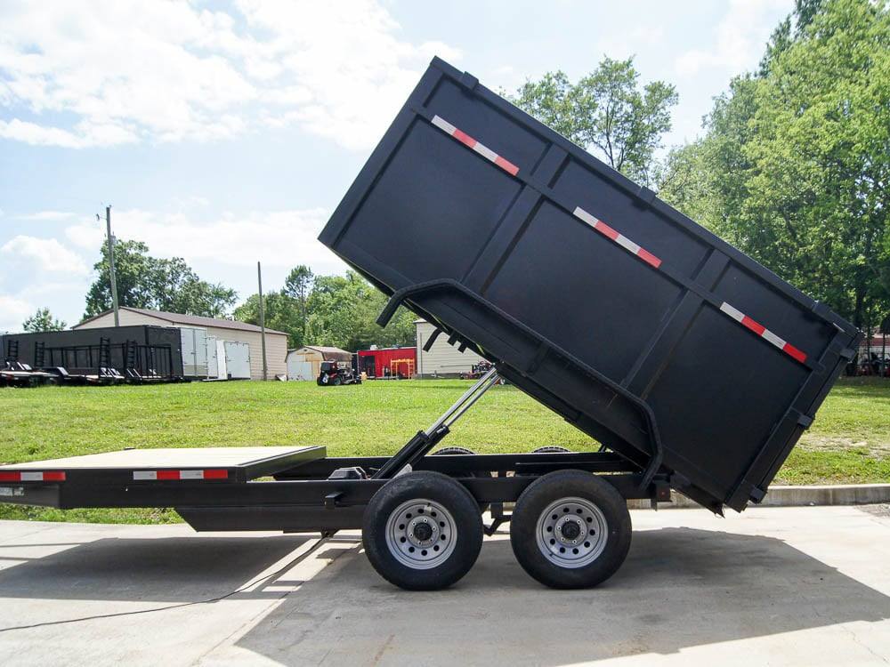 7x16 Hybrid Dump Trailer with 4-ft Sides (2) 6K Axles and Deck