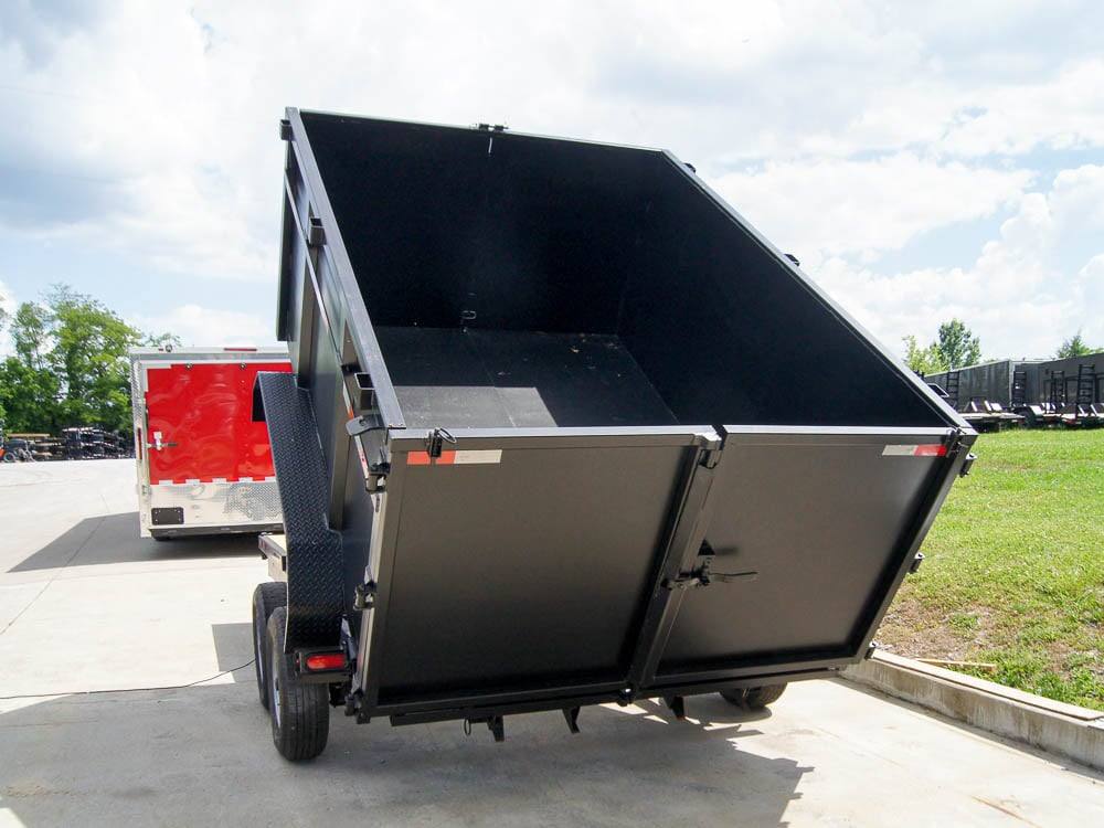 7x16 Hybrid Dump Trailer with 4-ft Sides (2) 6K Axles and Deck