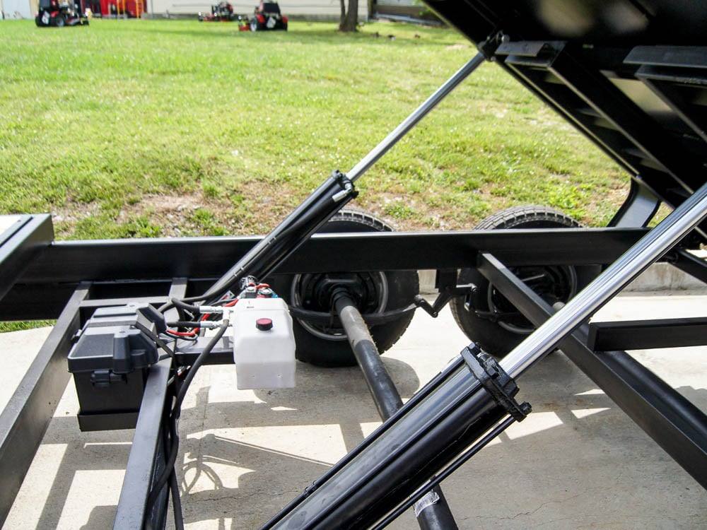 7x16 Hybrid Dump Trailer with 4-ft Sides (2) 6K Axles and Deck