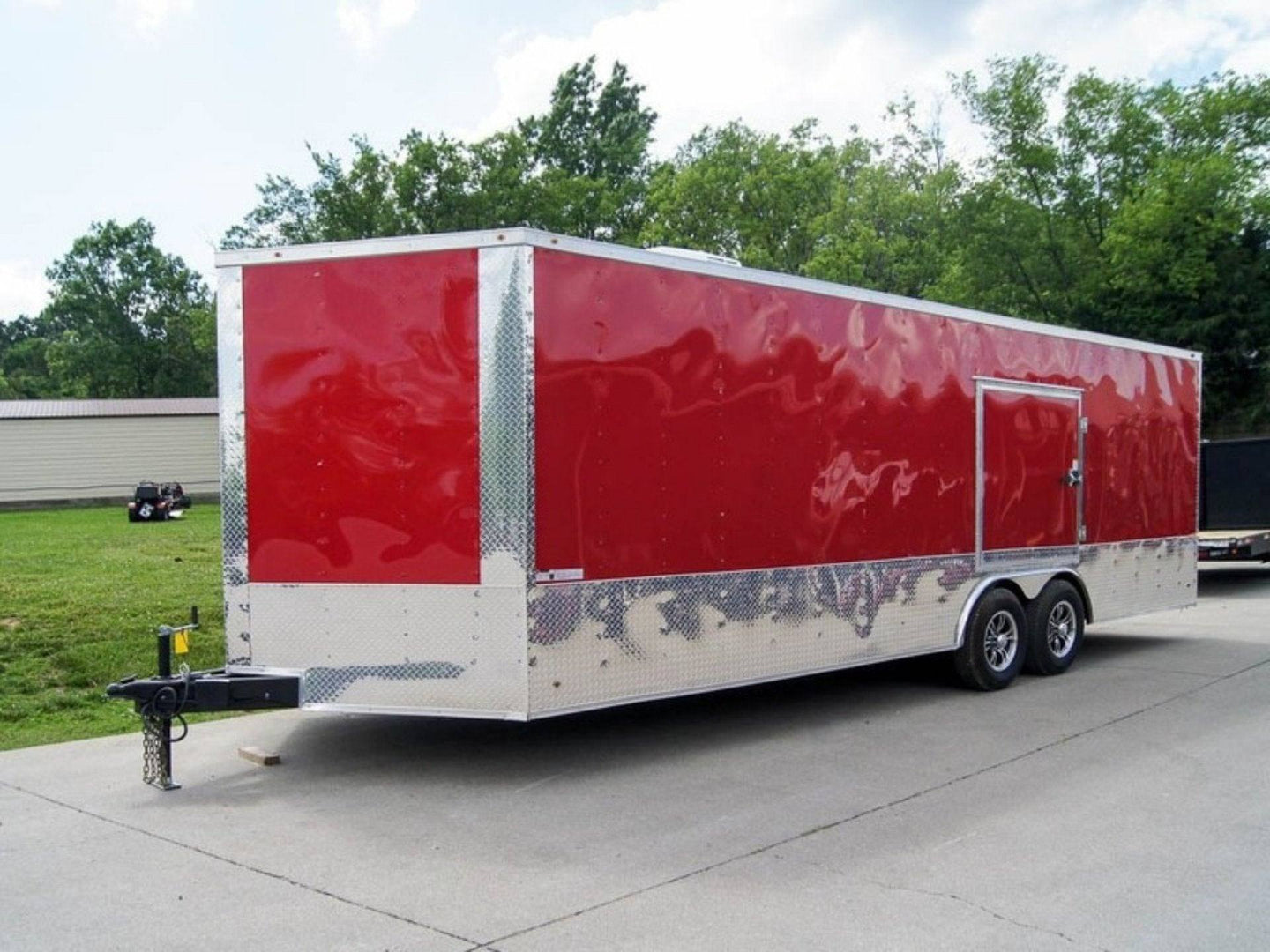 Custom Red 8.5x24 Enclosed Trailer (2) 5200lb Axles ATP Floor Storage - SLE Equipment - 2