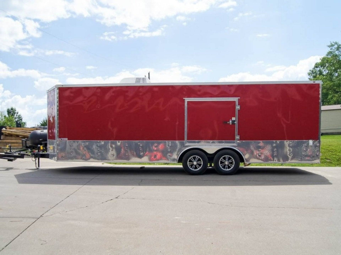 Custom Red 8.5x24 Enclosed Trailer (2) 5200lb Axles ATP Floor Storage - SLE Equipment - 4