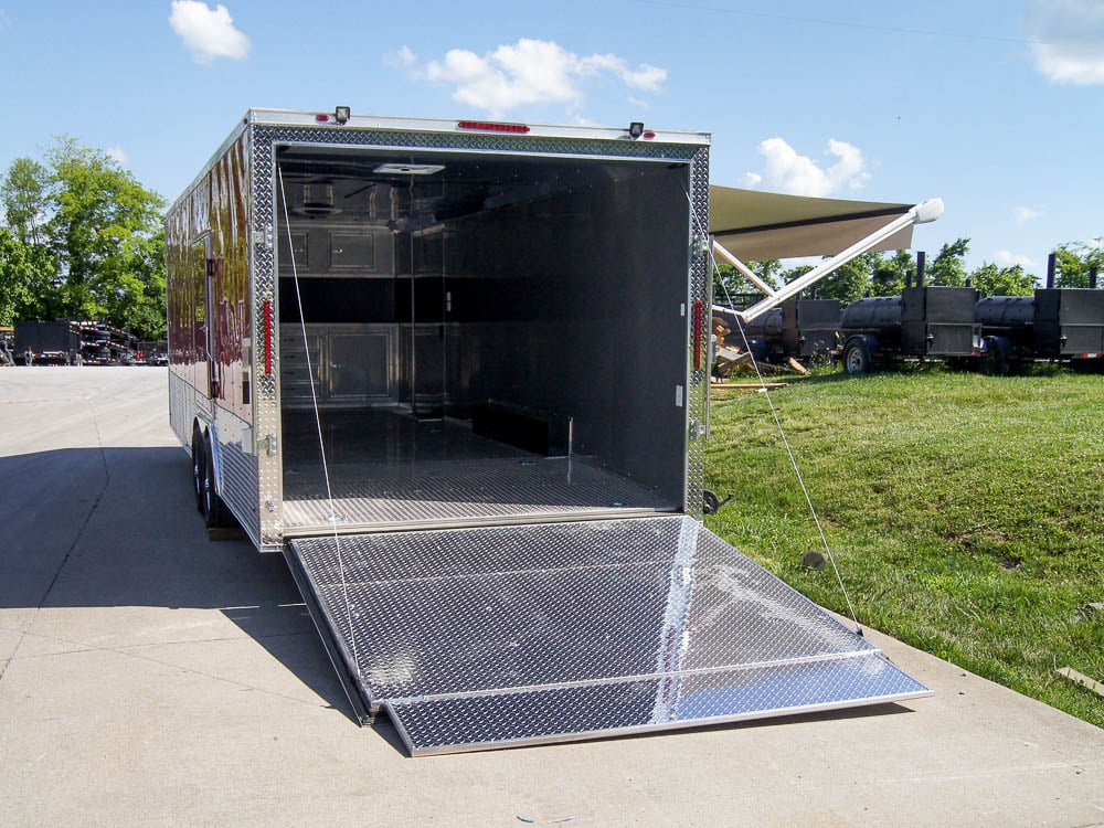 Custom Red 8.5x24 Enclosed Trailer (2) 5200lb Axles Diamond Plate Floor