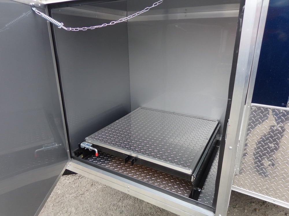 8.5' x 14' Enclosed Indigo Blue Concession Food Trailer