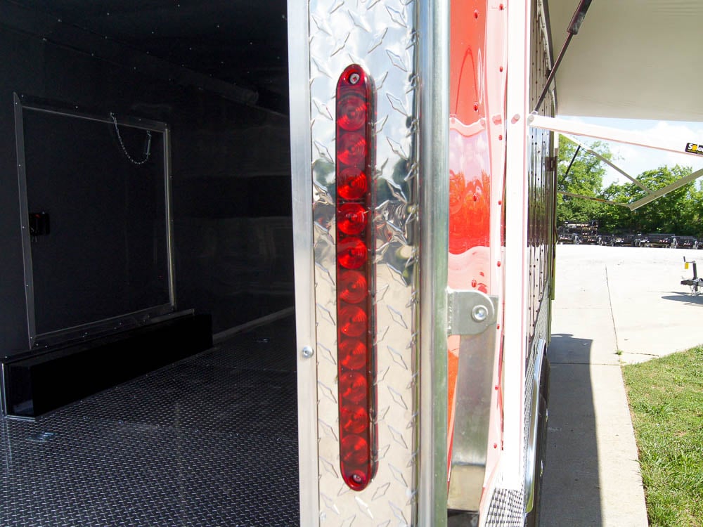 Custom Red 8.5x24 Enclosed Trailer (2) 5200lb Axles Diamond Plate Floor