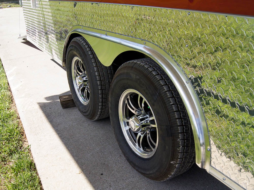 Custom Red 8.5x24 Enclosed Trailer (2) 5200lb Axles Diamond Plate Floor