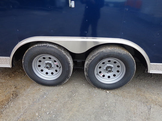 8.5' x 14' Enclosed Indigo Blue Concession Food Trailer