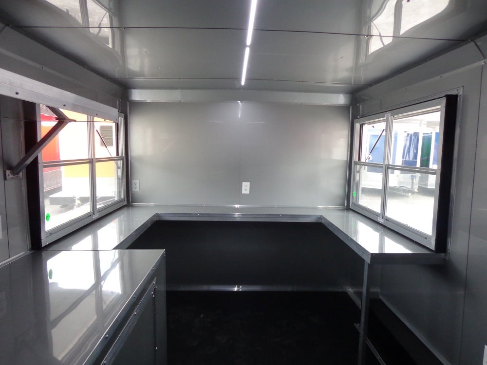 8.5' x 14' Enclosed Indigo Blue Concession Food Trailer