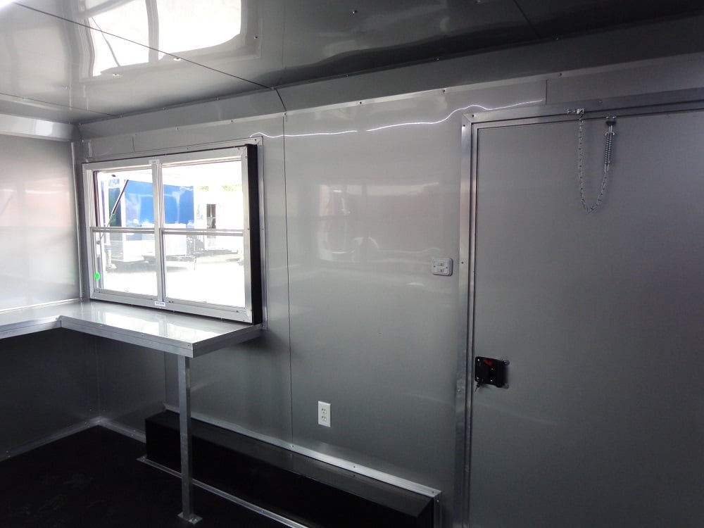 8.5' x 14' Enclosed Indigo Blue Concession Food Trailer