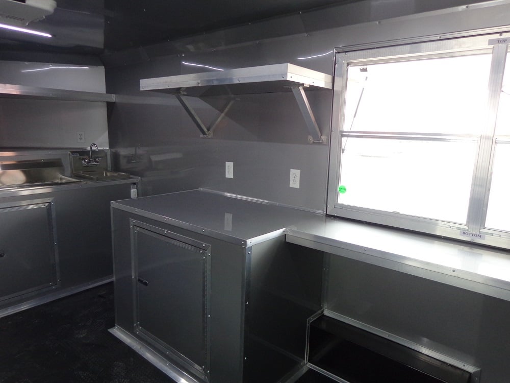 8.5' x 14' Enclosed Indigo Blue Concession Food Trailer