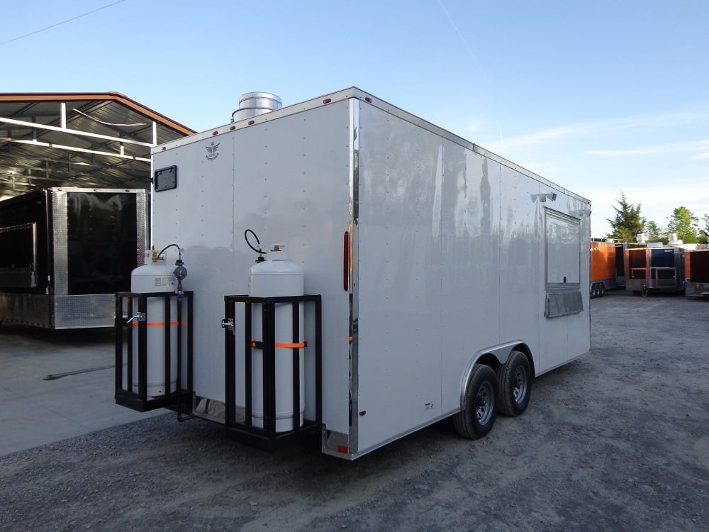 White 8.5' x 20' Food Event Concession Trailer