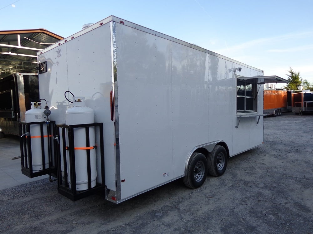 White 8.5' x 20' Food Event Concession Trailer