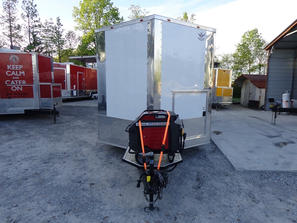 White 8.5' x 20' Food Event Concession Trailer