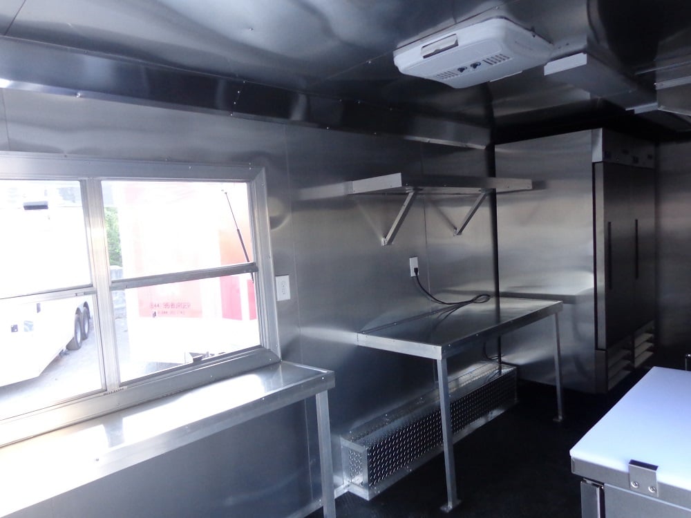 White 8.5' x 20' Food Event Concession Trailer