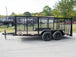 6.4x14 - 4ft Mesh Side Tandem Dovetail Utility Trailer